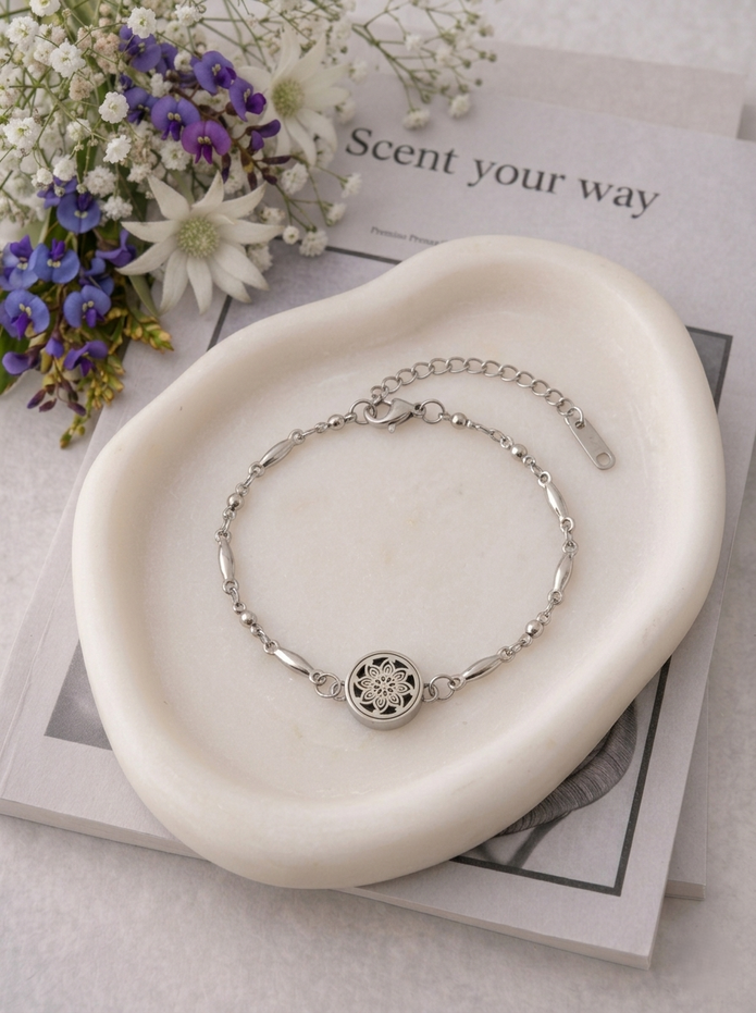 Floral Harmony Diffuser Bracelet - 12mm Class Size