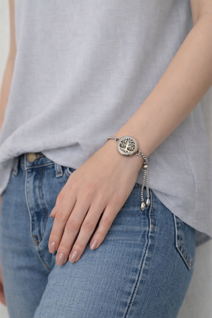 Tree of Life Diffuser Bracelet - 20mm Statement Size