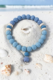 Ocean Whisper Light Blue Lava Stone Bracelet
