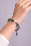 Meadow Glow Green Lava Stone Bracelet