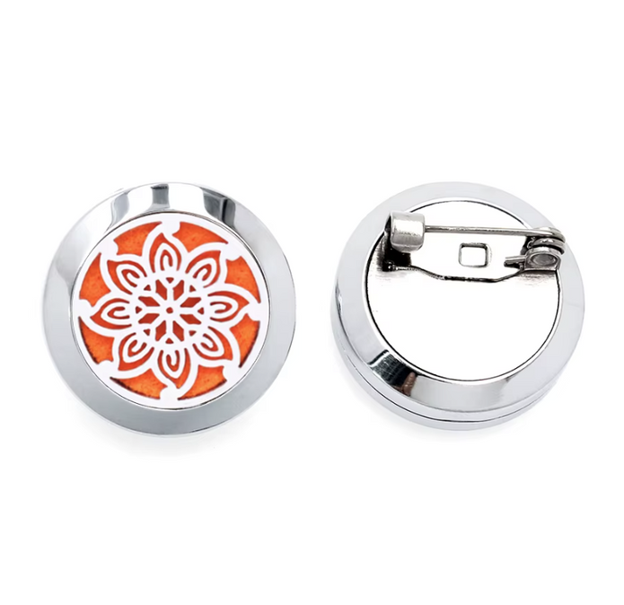 Floral Harmony Diffuser Brooch – 20mm Statement Size