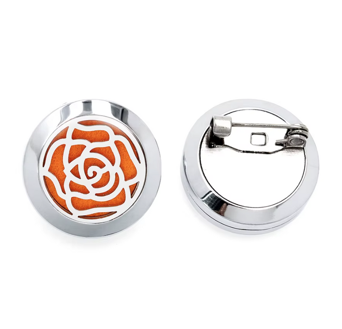 Velvet Rose Diffuser Brooch – 20mm Statement Size