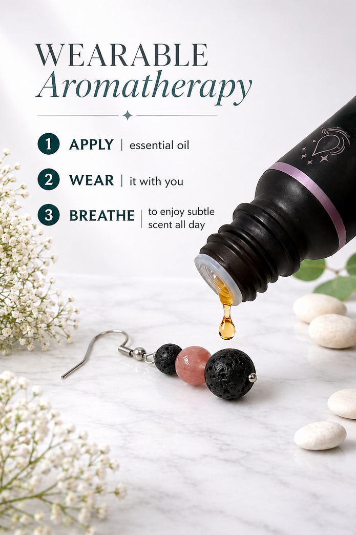 Tiger Eye Lava Earrings – Strength