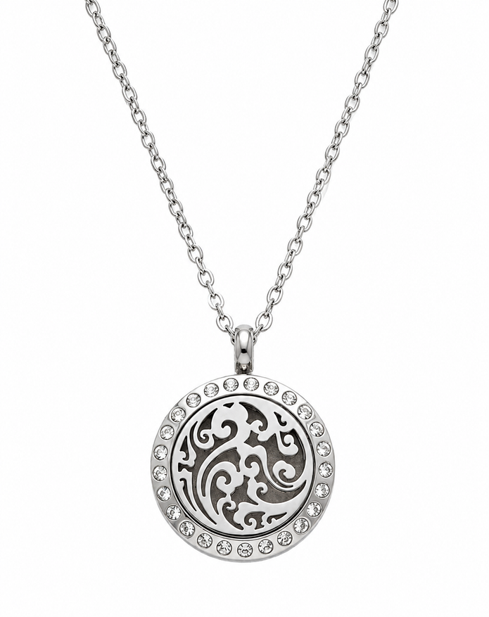 Ornate Swirl Diffuser Necklace
