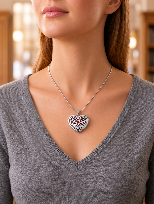 Velvet Heart Diffuser Necklace