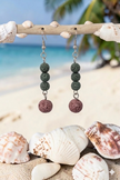 Midnight Glow Purple Lava Stone Earrings