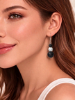 White Howlite Lava Earrings – Calm