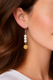 Sunlit Halo Yellow Lava Stone Earrings