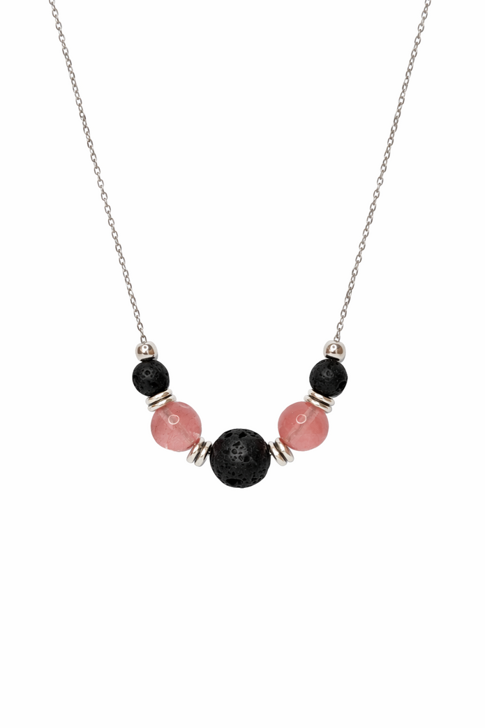Rose Quartz Lava Necklace – Love