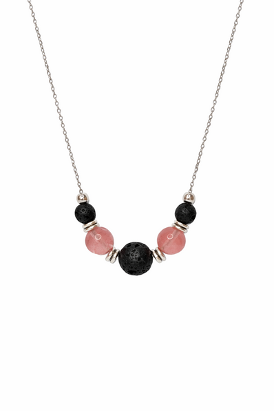 Rose Quartz Lava Necklace – Love