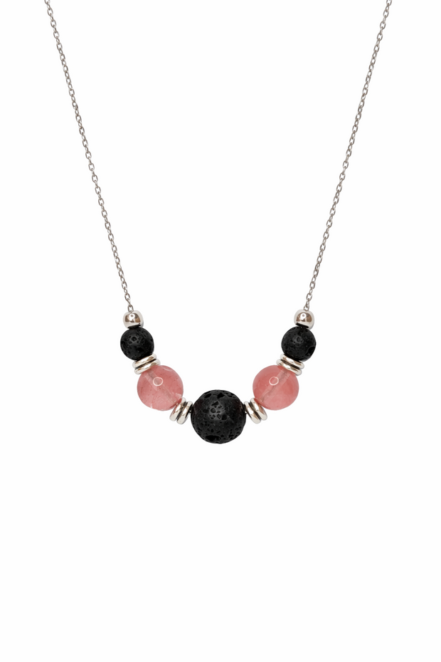 Rose Quartz Lava Necklace – Love