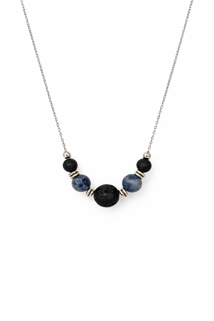 Sodalite Lava Necklace – Clarity