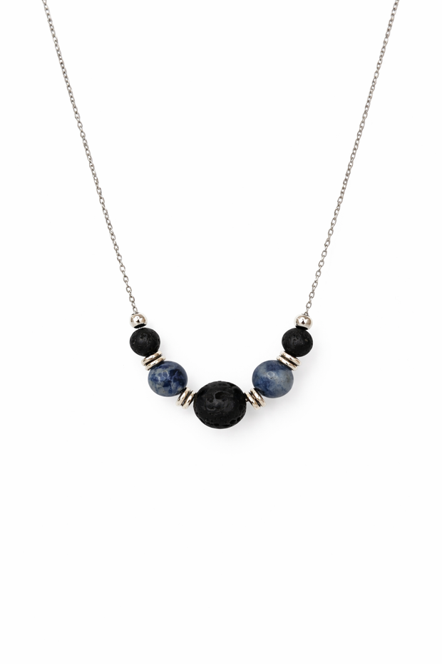 Sodalite Lava Necklace – Clarity