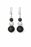 White Howlite Lava Earrings – Calm