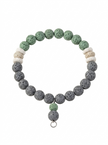 Meadow Glow Green Lava Stone Bracelet