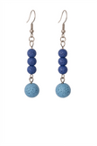 Ocean Whisper Blue Lava Stone Earrings