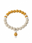 Sunlit Halo Yellow Lava Stone Bracelet