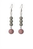 Midnight Glow Purple Lava Stone Earrings