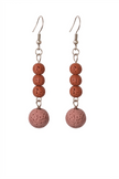 Blossom Drift Pink Lava Stone Earrings