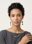 Meadow Glow Green Lava Stone Earrings