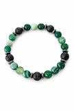 Green Stripe Agate Lava Bracelet – Steady