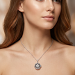 Celestial Bloom Silver Cage Necklace