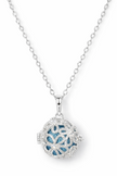 Cosmic Petal Silver Cage Necklace