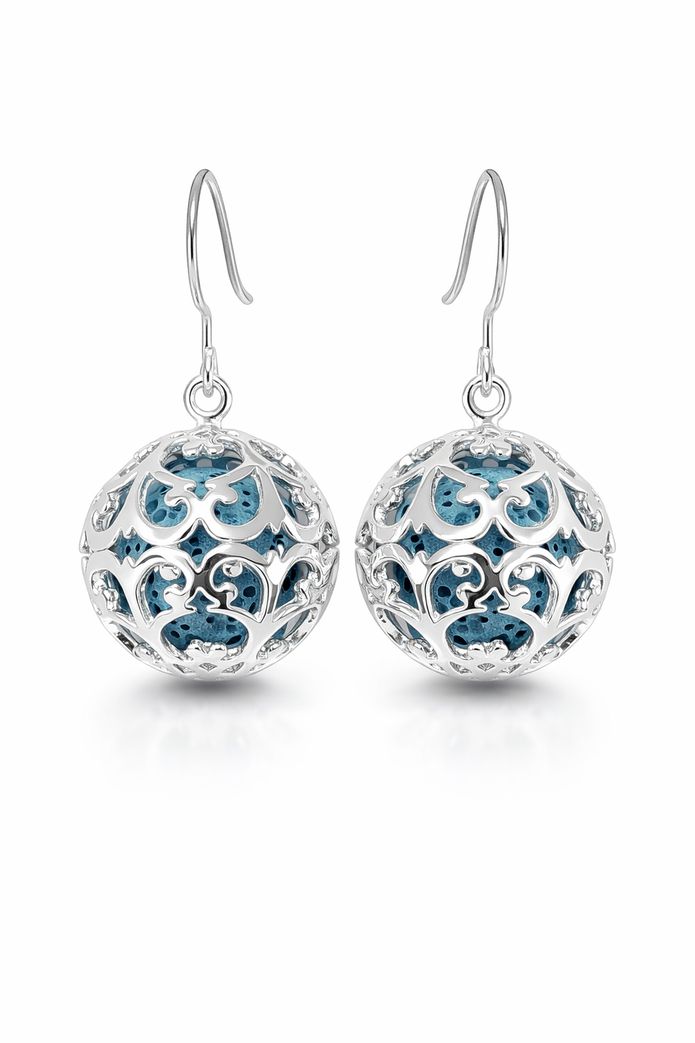 Starpetal Radiance Silver Cage Earrings