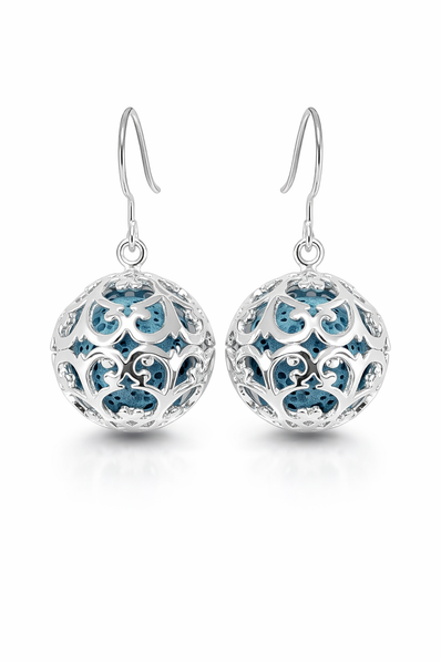 Starpetal Radiance Silver Cage Earrings