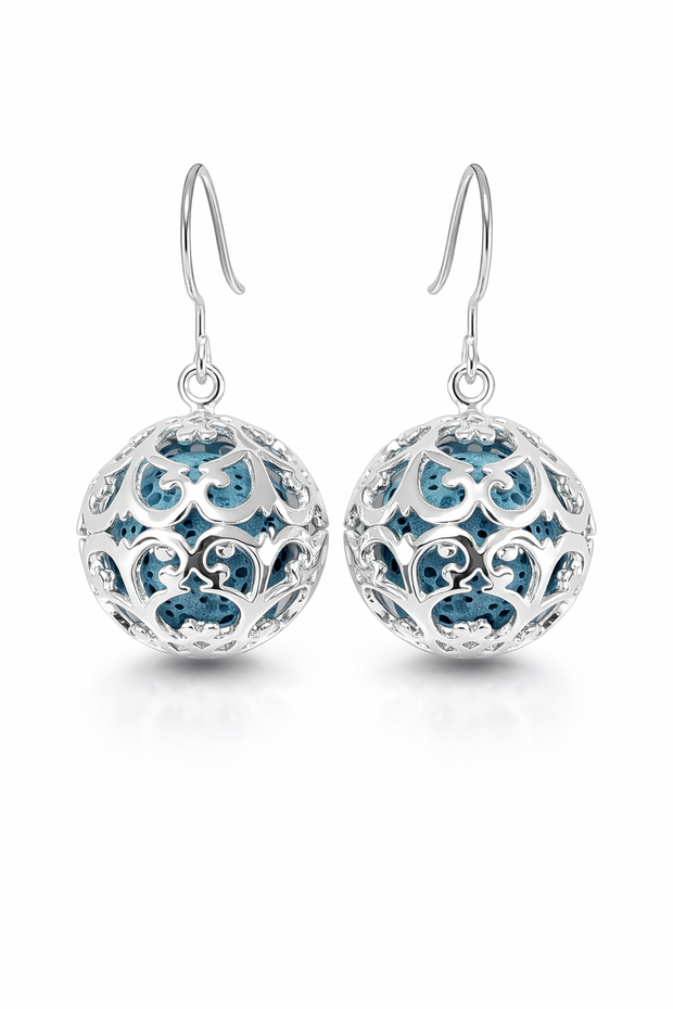 Starpetal Radiance Silver Cage Earrings