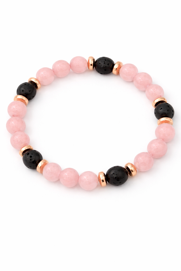 Rose Quartz Lava Bracelet – Love