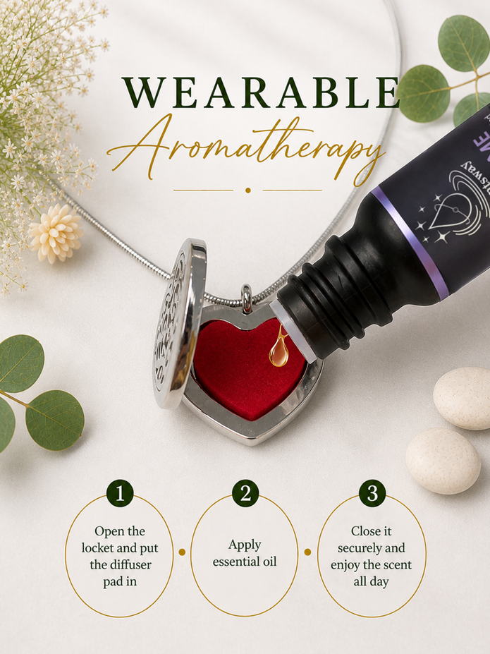 Velvet Heart Diffuser Necklace