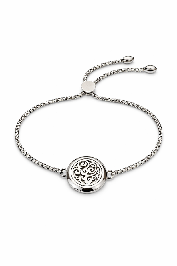Ornate Swirl Diffuser Bracelet - - 20mm Statement Size