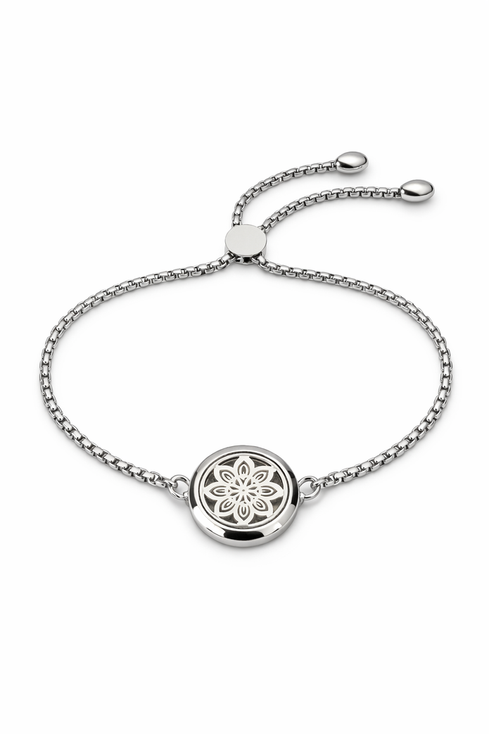 Floral Harmony Diffuser Bracelet - 20mm Statement Size