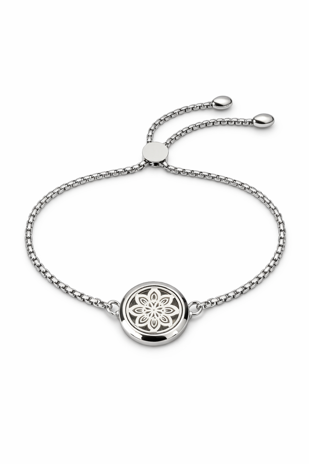 Floral Harmony Diffuser Bracelet - 20mm Statement Size